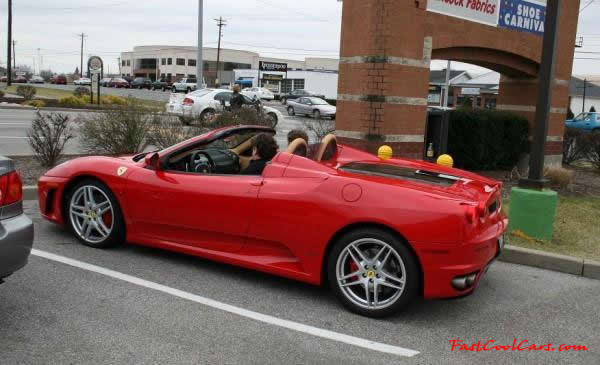 Very Fast Cool Exotic Supercar, red Ferrari roadster.