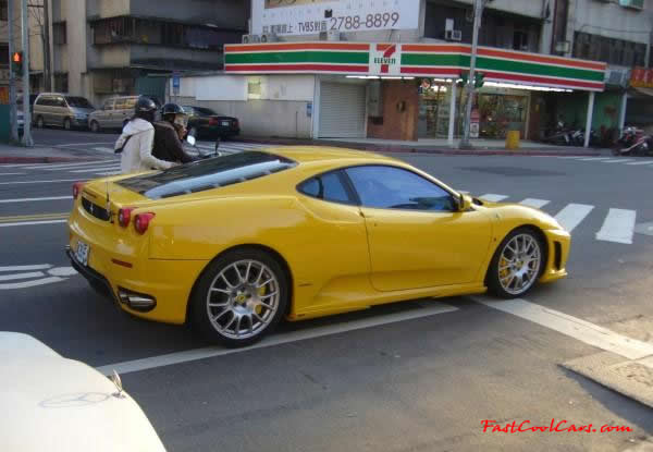 Very Fast Cool Exotic Supercar, yellow Ferrari very nice.