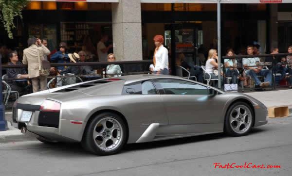 Very Fast Cool Exotic Supercar, silver Lambo