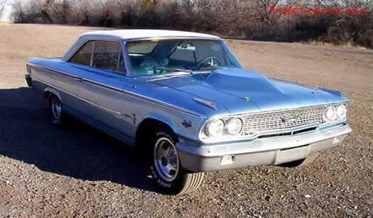 This is a 1963 1/2 Galaxie Fastback with a R-Code 427 engine.