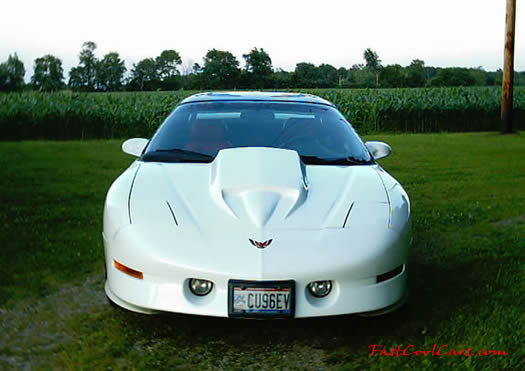 1995 Pontiac Trans Am - Artic white with Torch Red leather, nice hood