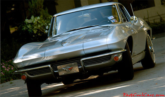 1963 Chevrolet Corvette split window coupe - The one year only split window coupe became an instant classic and marked the 10th year anniversary or the production of the Chevrolet Corvette.