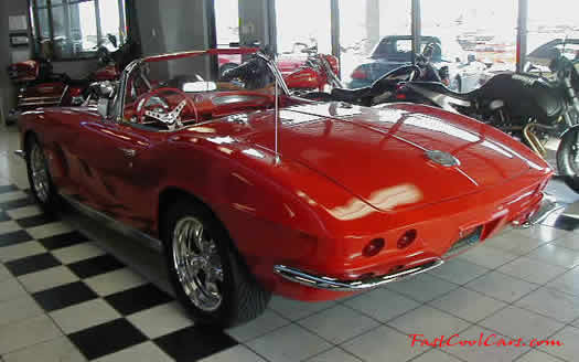 1962 Corvette Roadster - Fast Cool Car - convertible - custom chrome wheels