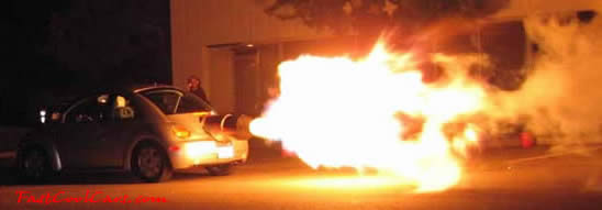 VW Bug, with Jet Engine - This is a my street-legal jet car on full afterburner.