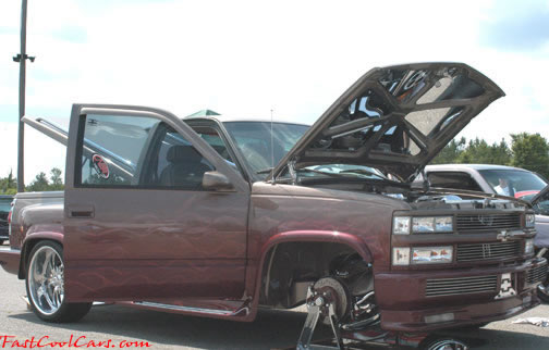 Lowriders that have been lowered, dropped, slammed, and scraping. Check out the suspension.