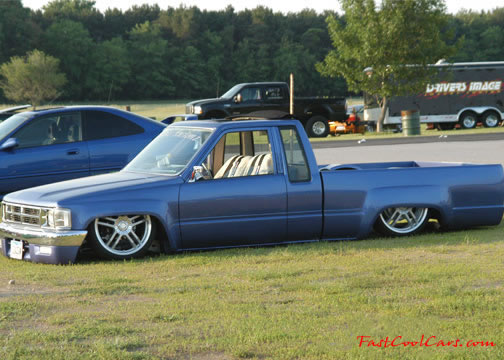 Lowriders that have been lowered, dropped, slammed, and scraping. Low Lowrider truck