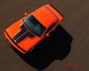 New Dodge Challenger, 6.1 V8 Hemi, 425 crank horsepower, 420 crank foot pounds of torque. SRT8, great above shot.