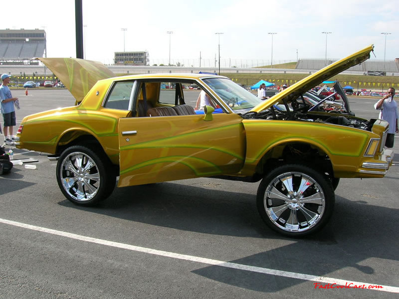 Pimped out ride, Pimp my ride with custom paint. Custom huge chrome rims on this pimped out GM