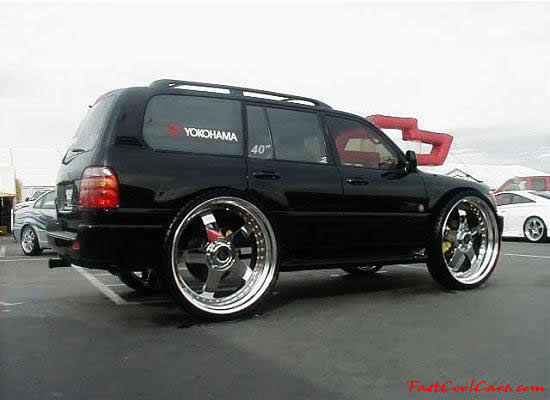 40 inch Chrome wheels, talk about a pimped out pimp my ride.
