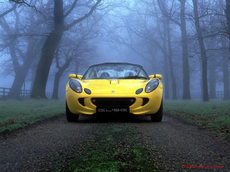 Lotus Elise, Yellow paint, nice. Front view