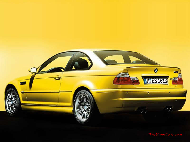 BMW M3 left rear angle view