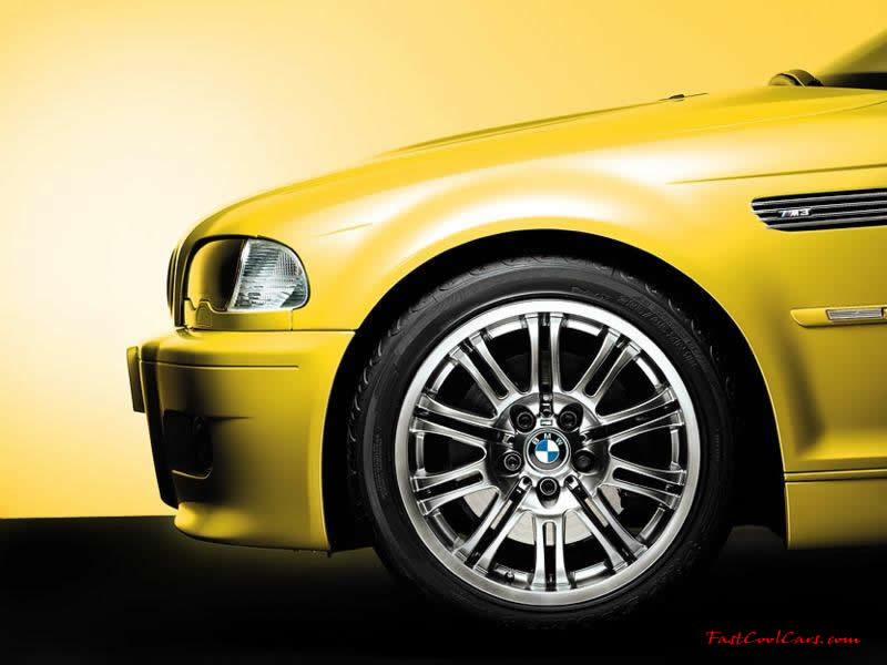 BMW M3 left front wheel and tire section