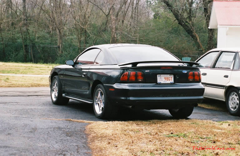 1998 Ford Mustang GT This car used to be mine, I just recently sold it. chrome 17" chrome Cobra"R"'s 275/40/17 Kumho road racing tires, O/R H-pipe, chrome cold air intake, K&N, Superchip, Mach 460 CD/Cass Stereo, tinted windows, Leather interior, loaded.