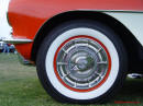 Classic Convertible Corvette - 1956 fast cool car - red lined tires