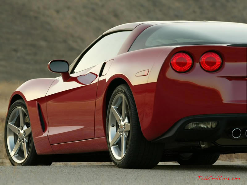 C6 Corvette left side from rear low view