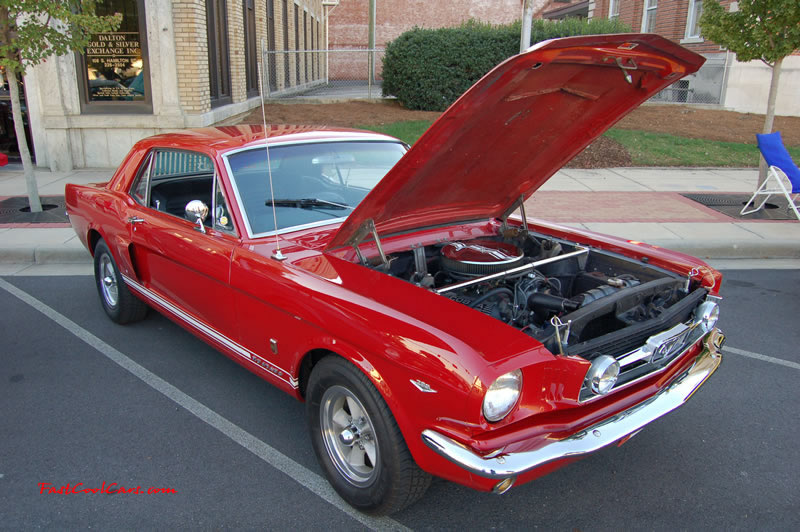 Dalton, GA - Cruise in, car show, Fast Cool Cars here on October 14 - Red Ford Mustang Classic Pony Car.