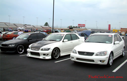 Lowriders that have been lowered, dropped, slammed, and scraping.